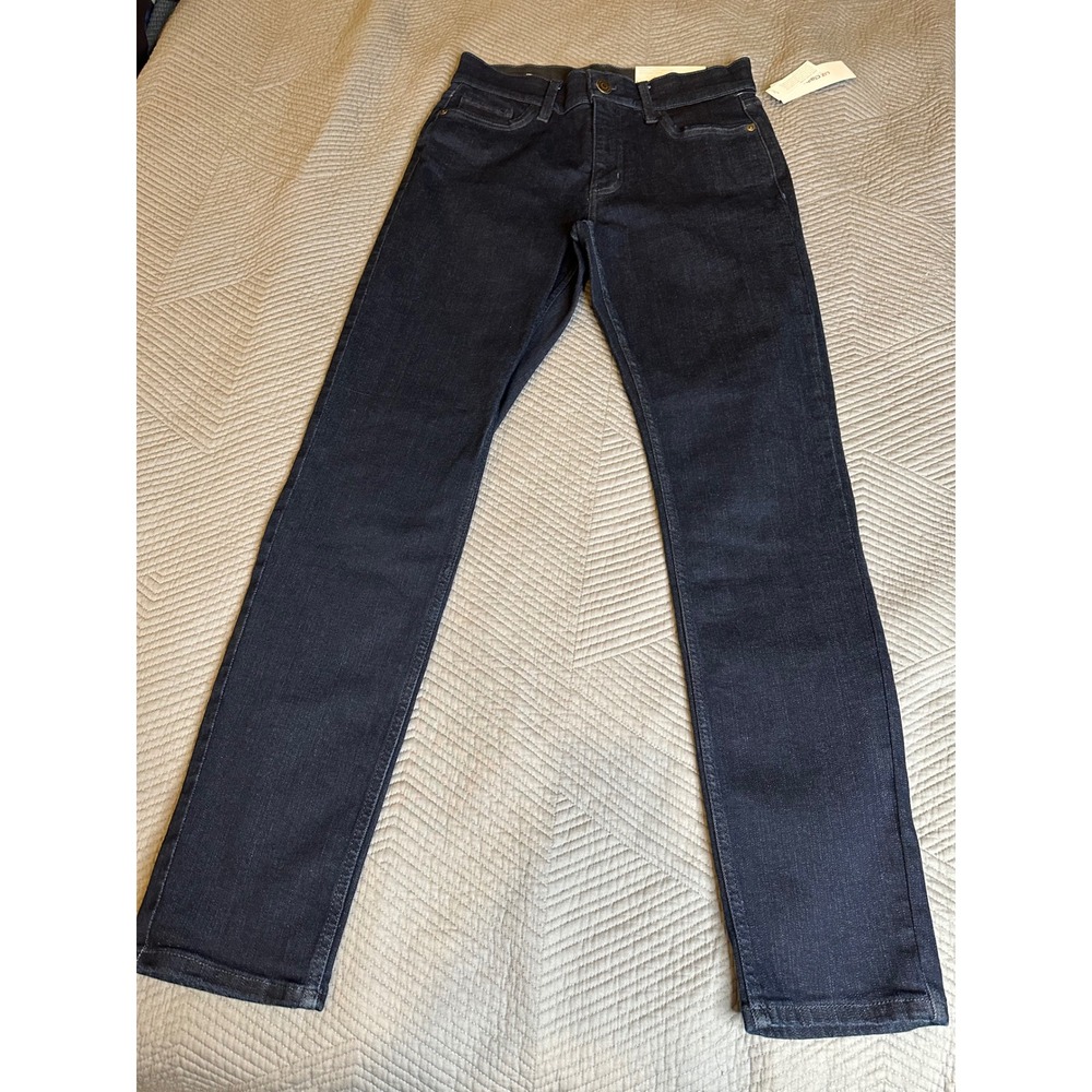 Liz Claiborne Sara Slim Leg Jeans Mid Rise Dark Rinse Denim Blue Size 6 NWT